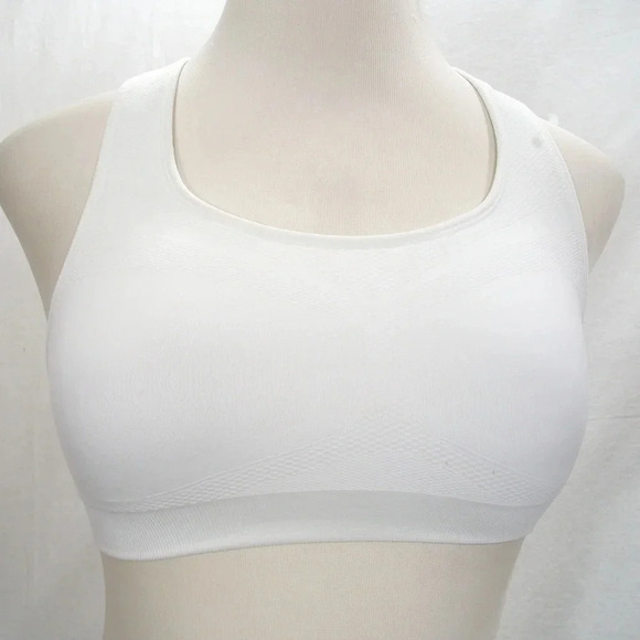 SMALL Champion 2900 Seamless Wire Free‎ Sports Bra White - Picture 1 of 5